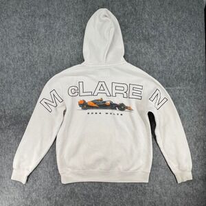 McLaren Formula 1 Team Hoodie Mens Small White Racing Sweatshirt F1 Logo
